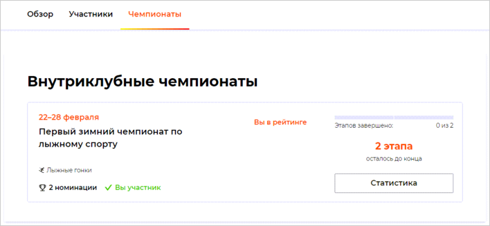 01 Внутриклубные чемпионаты