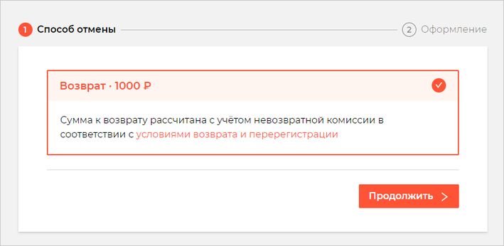 03 Шаг Способ отмены