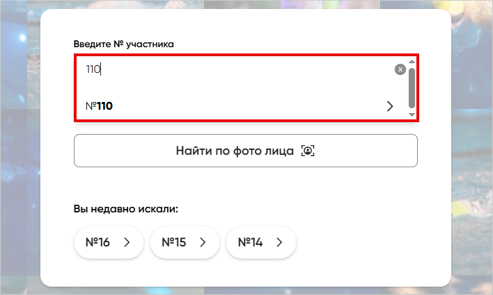02 Поиск по номеру участинка